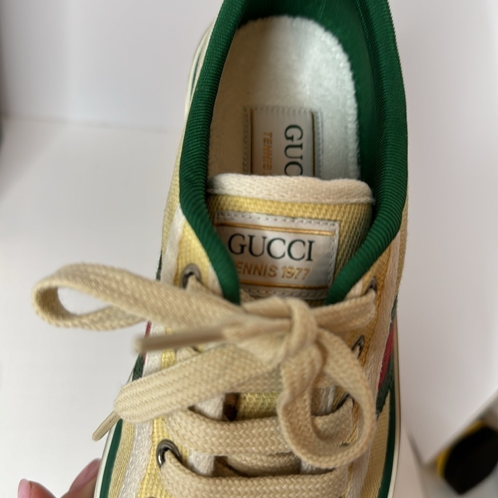 NEW GUCCI “OLD TENNIS TWEED” SNEAKERS Sz. 36 (fits 6.5 or 7) - Picture 6 of 7